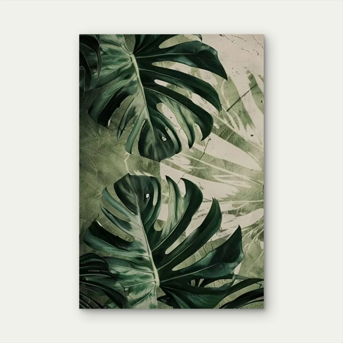 Tropical Monstera Deliciosa Leaf Metal Print Ready to Hang
