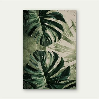Tropical Monstera Deliciosa Leaf Metal Print Ready to Hang