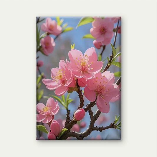 Pink Blossom Oil Painting 60x90cm Home Decor Wall Print Art
