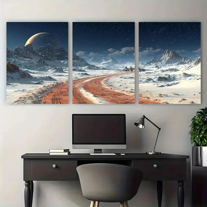 3pcs Mars Rover Perseverance Space Exploration Metal Print Ready to Hang Art