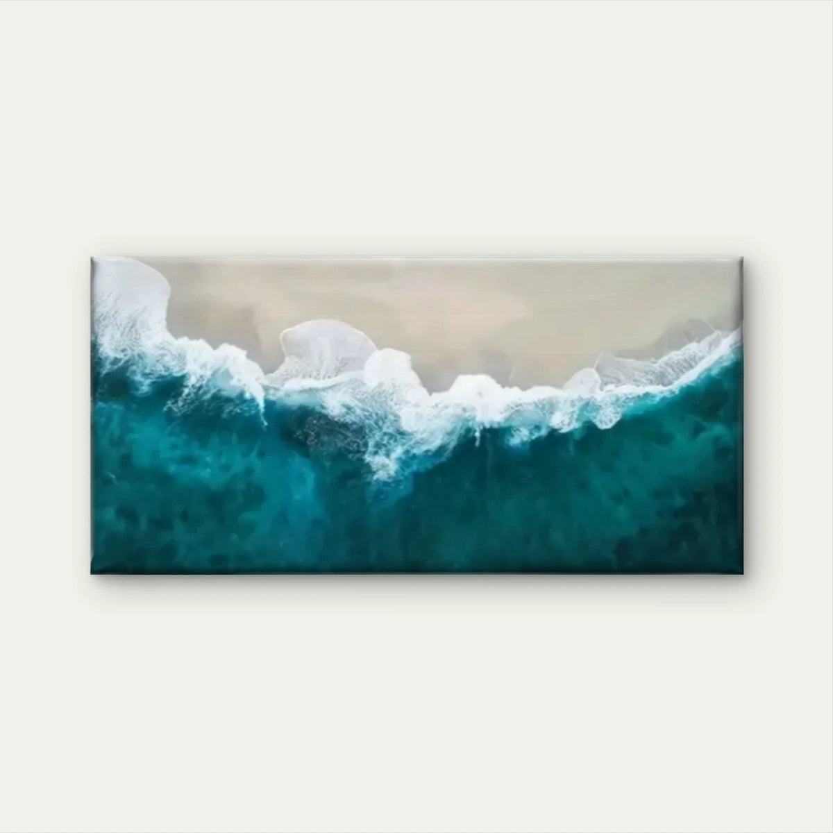 Modern Abstract Ocean Waves Wall Art Canvas Office Home Room Framed 120x60cm