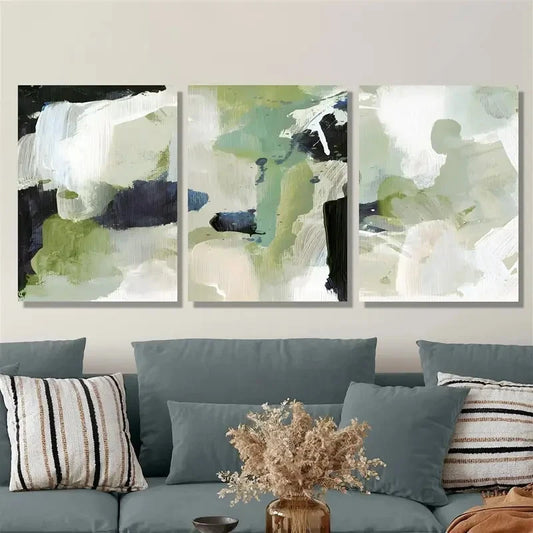 3pcs Color Block Texture Metal Print Ready to Hang Art
