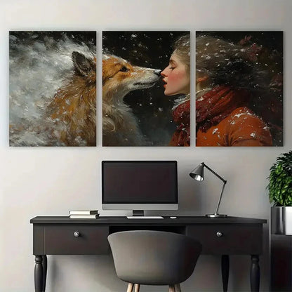 3pcs John Everett Millais Blow Blow Thou Winter Metal Print Ready to Hang Art