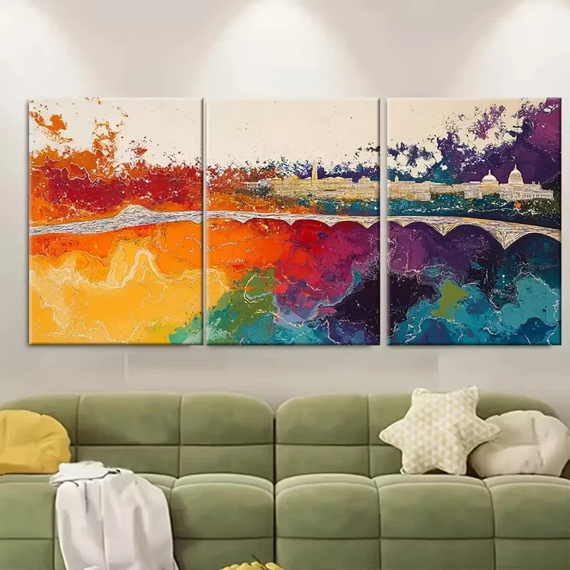 3pcs Washington DC Travel Metal Print Ready to Hang Art