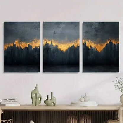 3pcs lack And White Texture Mcinimalist Wall Art Set Canvas Unframed - High Quality Print 100% Australian Made Wall Canvas