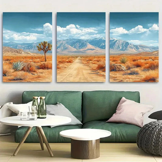 3pcs Joshua Tree California Travel Design Metal Print Ready to Hang Art