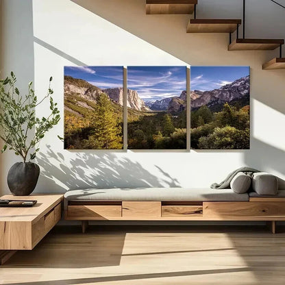 3pcs Nature Landscape Mountains Trees Wall Art Set Canvas Framed 40x60cm - High Quality Print 100% Australian Made Wall Canvas Ready to Hang