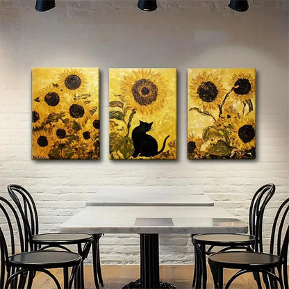 3pcs Modern Abstract Floral Animal Metal Print Ready to Hang Art