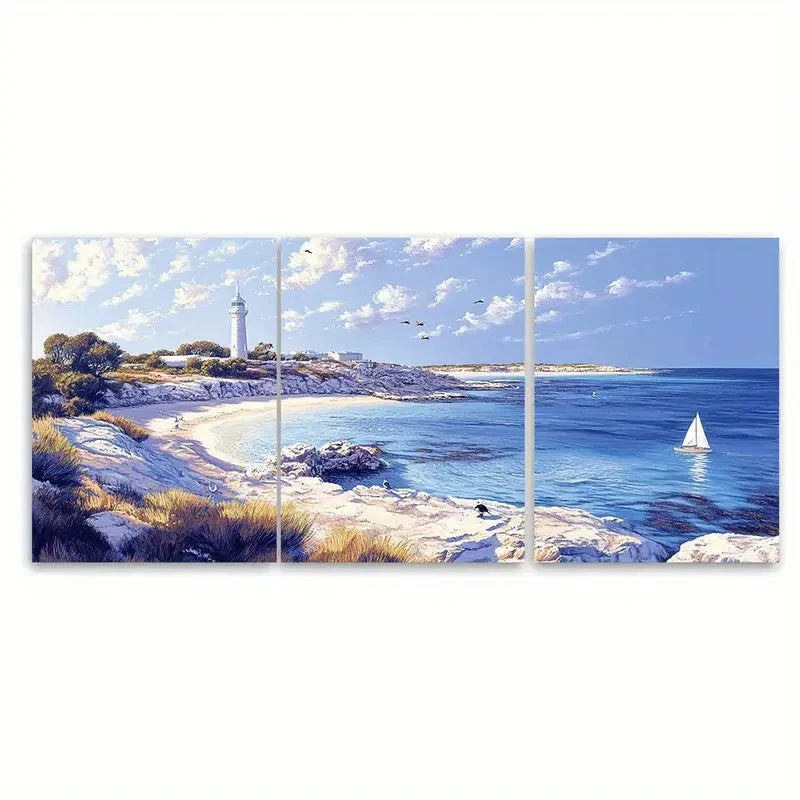 3pcs Travel Print of Rottnest Island Metal Print Ready to Hang Art