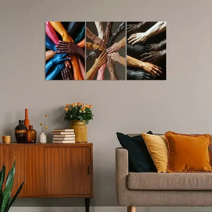 3pcs Vintage-Style Close-Up of Arms Metal Print Ready to Hang Art