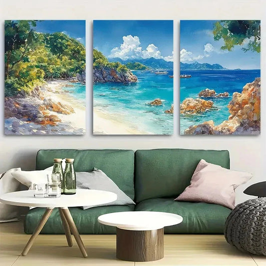 3pcs Similan Islands Thailand Travel Metal Print Ready to Hang Art