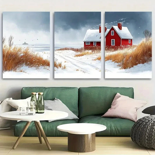 3pcs Coastal Holiday Beach Home Metal Print Ready to Hang Art