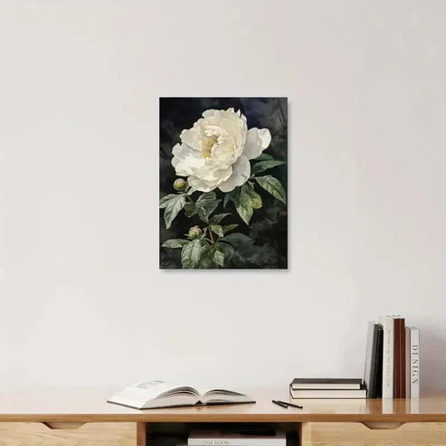 Beautiful Watercolor Flowers Antique Painting 60x90cm Metal Print Ready to Hang
