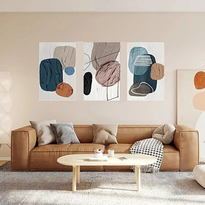 3pcs  s Boho Minimalist Abstract   Metal Print Ready to Hang Art