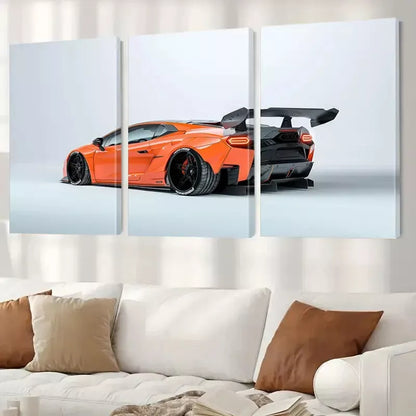 3pcs Modern Minimalist Sleek Retro Sports Car  Art Set Canvas Framed 50x70cm -  High Quality Print 100% Australian Made Wall Canvas Ready to Hang