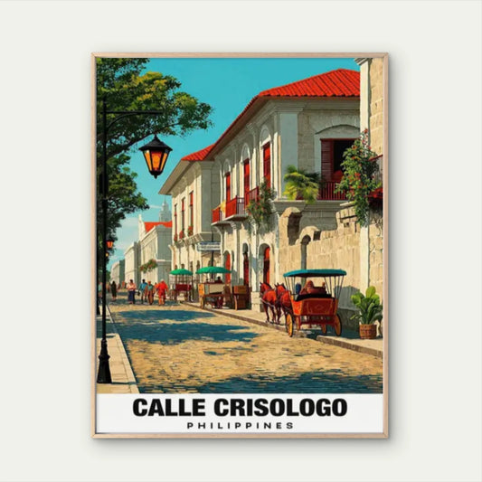 Calle Crisologo Philippines Travel Poster Print Wall Art