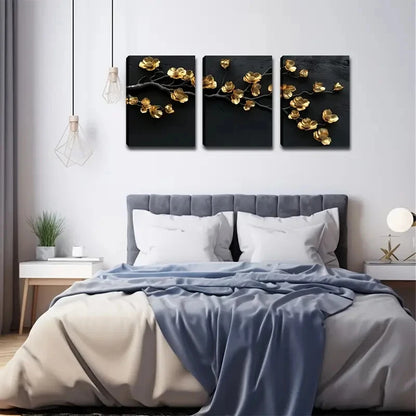 3pcs Magnolia Flower Design Deco Perfect Wall Art Set Canvas Framed 40x60cm - High Quality Print 100% Australian Made Wall Canvas Ready to Hang