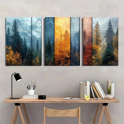 3pcs Vintage Washington State Nature Scene Metal Print Ready to Hang Art