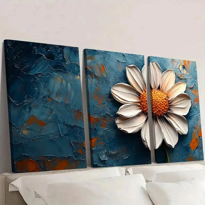 s  Flower Painting Abstract Floral  FP    Framed Wall Art Set Canvas Framed 50x70cm - High Quality Print 100% Australian Made Wall Canvas Ready to Hang