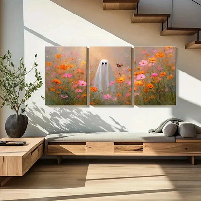 3pcs Blossom Field Whimsical Floral Art Metal Print Ready to Hang Art