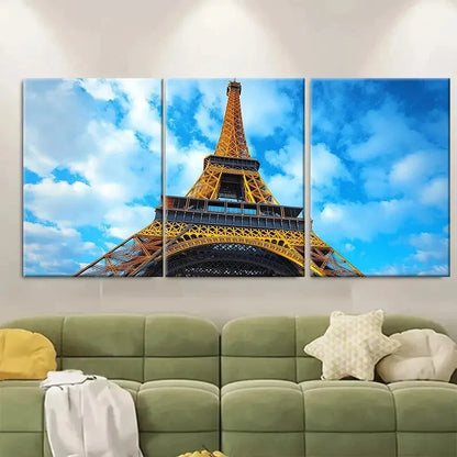 3pcs , Eiffel Tower Metal Print Ready to Hang Art