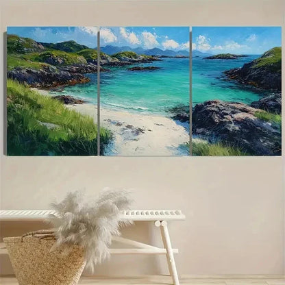 3pcs Sanna, Scotland Wall Art Set Canvas Unframed - High Quality Print 100% Australian Made Wall Canvas