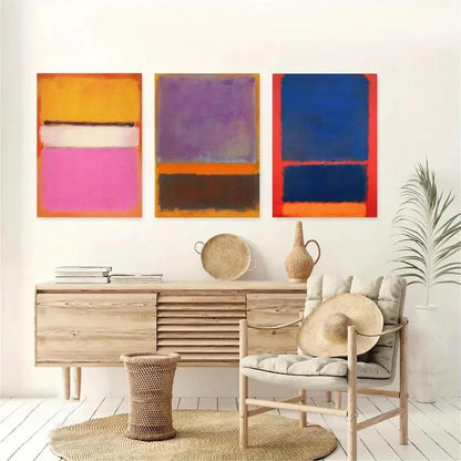 3pcs Abstract Minimal Art Painting Metal Print Ready to Hang Art