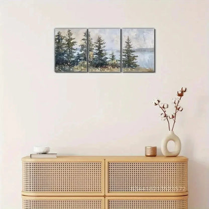 3pcs Forest Art Prints Nature Wall Art Metal Print Ready to Hang Art