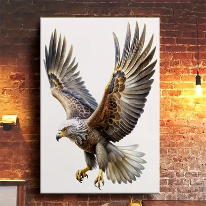Mighty Eagle Oil Painting 60x90cm Metal Print Ready to Hang