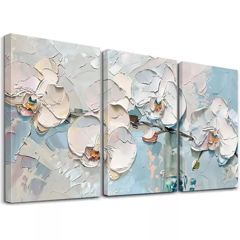 3pcs Abstract Flower Wall Art Decor Canvas Framed 40x60cm - High Quality Print 100% Australian Made Wall Canvas Ready to Hang