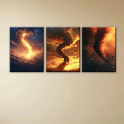 3pcs Cosmic Clouds & Stars Fantasy Perfect Wall Art Set Canvas Framed 40x60cm - High Quality Print 100% Australian Made Wall Canvas Ready to Hang