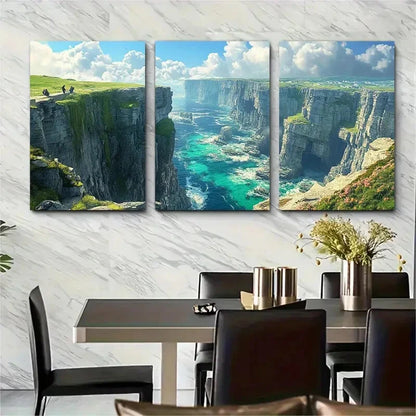 3pcs Aran Islands Ireland Landscape Metal Print Ready to Hang Art