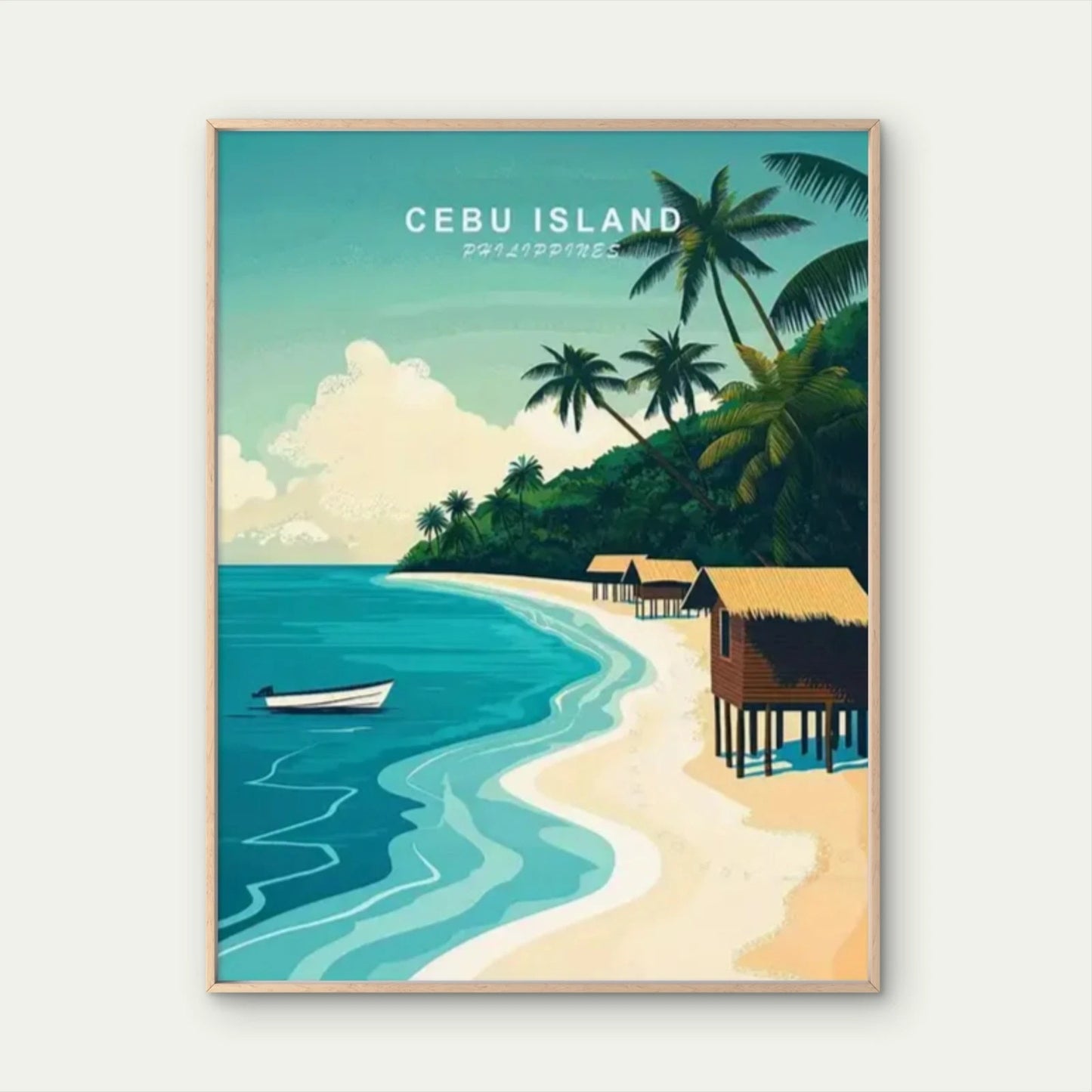Sunda Island Indonesian Travel Poster Print Wall Art