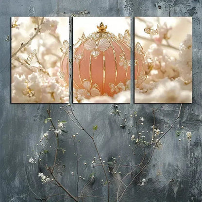 3pcs Butterfly Lantern Canvas Framed 60x90cm - High Quality Print 100% Australian Made Wall Canvas Ready to Hang