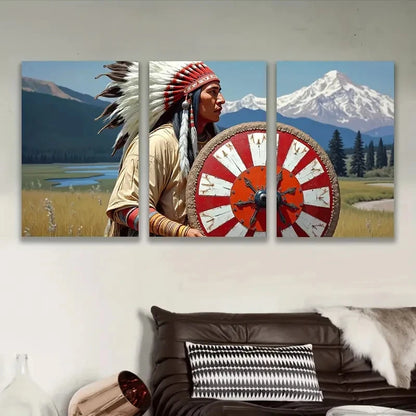 3pcs Aborigines Wall Paintings Metal Print Ready to Hang Art