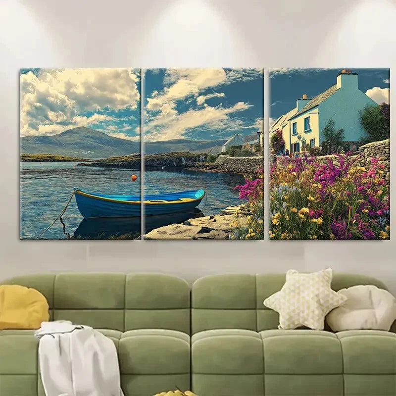 3pcs Dingle Ireland County Kerry Landscape Metal Print Ready to Hang Art