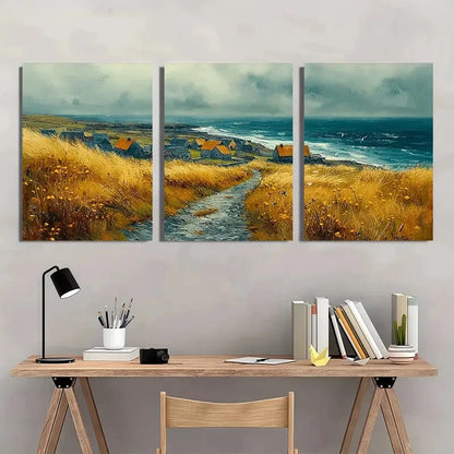 3pcs Doolin Painting County Clare Art Irish VillageMetal Print Ready to Hang Art