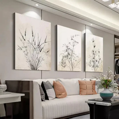 3pcs Floral & Ink Plant Wall Art Set Canvas Unframed - High Quality Print 100% Australian Made Wall Canvas