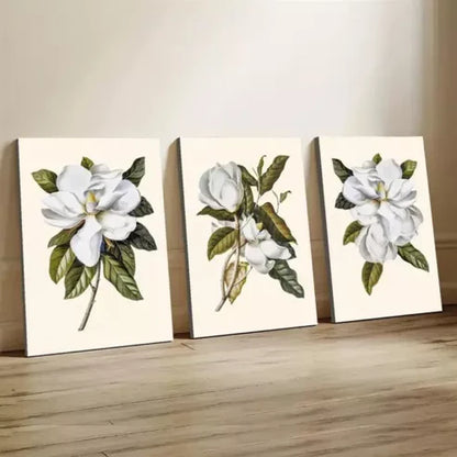 3pcs Maglia Flower Print Canvas Framed 60x90cm - High Quality Print 100% Australian Made Wall Canvas Ready to Hang