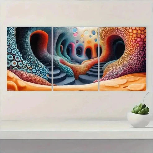 3pcs Featuring a Yayoi Kusama Print Y Wall Art Set Canvas Unframed - High Quality Print 100% Australian Made Wall Canvas