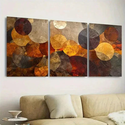 3pcs Earthy Abstractions Wall Art Set Canvas Unframed - High Quality Print 100% Australian Made Wall Canvas
