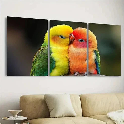 3pcs Lovebirds Wall Art Set Canvas Unframed - High Quality Print 100% Australian Made Wall Canvas