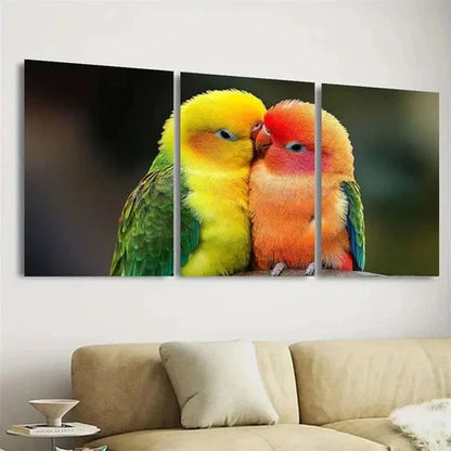 3pcs Lovebirds Wall Art Set Canvas Unframed - High Quality Print 100% Australian Made Wall Canvas