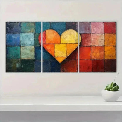 3pcs Minimalist Love He Art Canvas Print DI  Wall Art Set Canvas Framed 40x60cm - High Quality Print 100% Australian Made Wall Canvas Ready to Hang