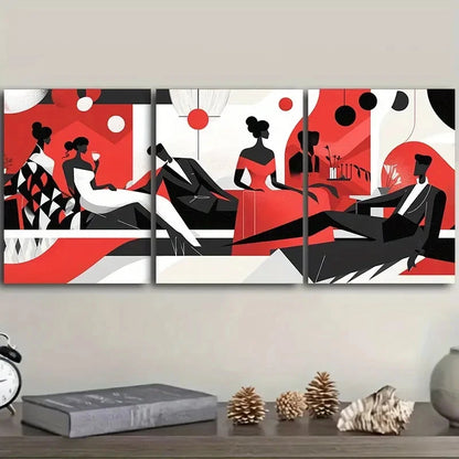 3pcs Bachelor party cartoonish style Painting Wall Art Set Canvas Framed 40x60cm - High Quality Print 100% Australian Made Wall Canvas Ready to Hang