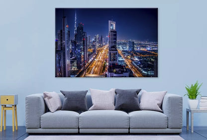 Vibrant Night City Lights Wall Art Decor 100% Australian Made