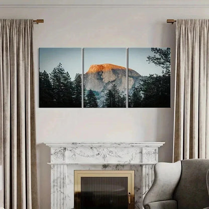 3pcs Natural Spectacular Mountain Trees Modern Wall Art Set Canvas Framed 40x60cm - High Quality Print 100% Australian Made Wall Canvas Ready to Hang