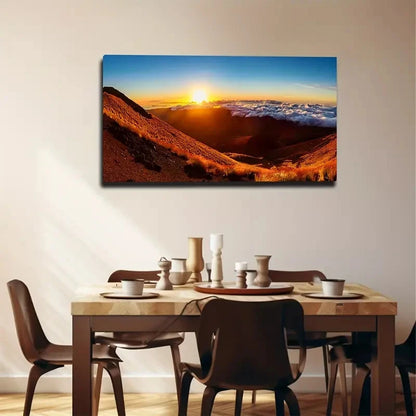 Magnificent Sunrise Nature Wall Art Canvas Office Home Room Framed 120x60cm