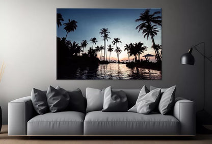 Twilight At A Tropical Beach  Wall Art Decor 100% Australian Made