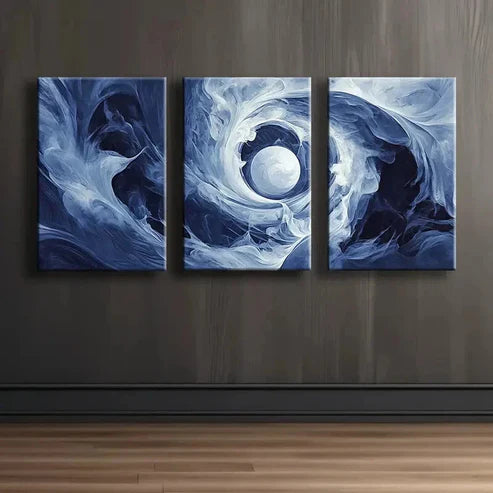 3pcs Abstract Digital Dark Light Perfect Wall Art Set Canvas Unframed - High Quality Print 100% Australian Made Wall Canvas